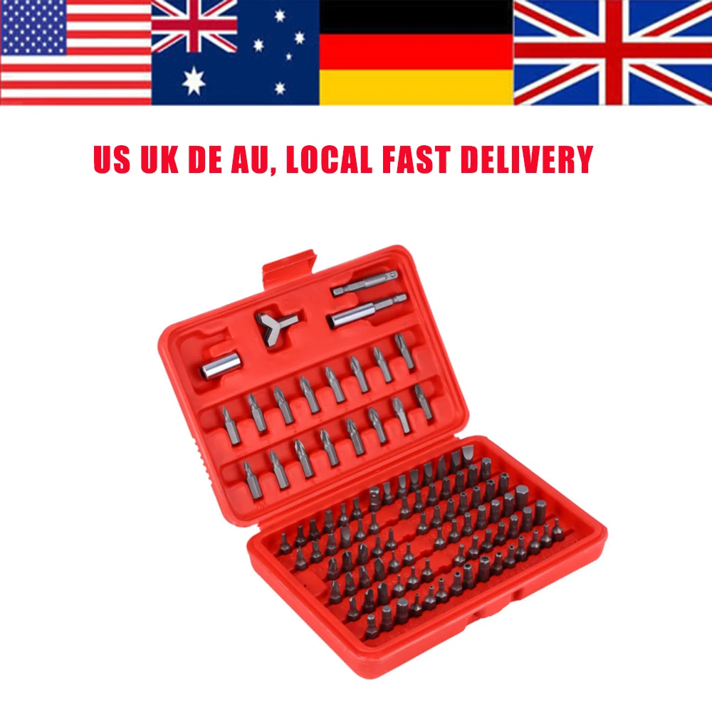 1 Set 100pcs Assorted Screwdriver Bit Set Hand Tools Screw Driver Bits