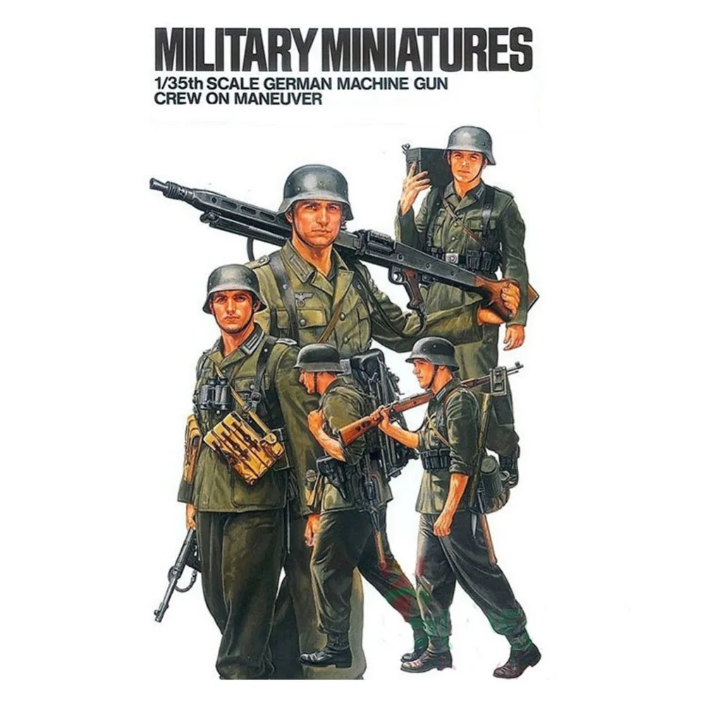 

Tamiya 35184 1/35 German Machine Gun Crew On Maneuver Set Miniatures Assembly Military figures Model Building Kits oh rc toy