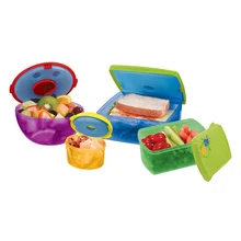 

Four-piece silicone folding lunch box storage box multi-color vegetable friut refrigerator sealed box microwave oven