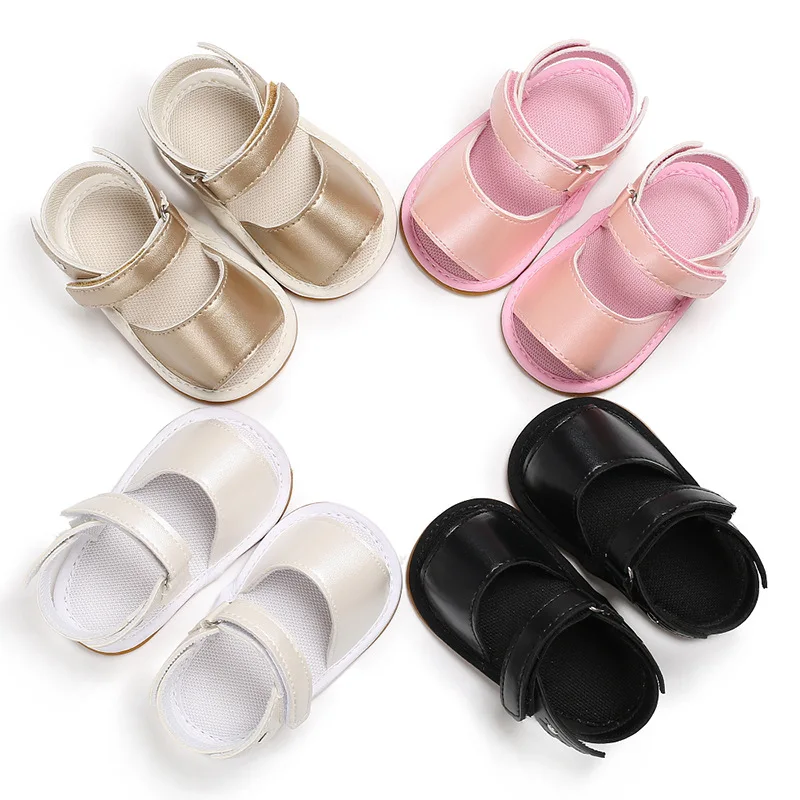 Подъем молодых из искусственной кожи летние сандалии для девочек дышащие резиновой подошве обувь для малышей-мальчиков новорожденных детская обувь 0-18 M