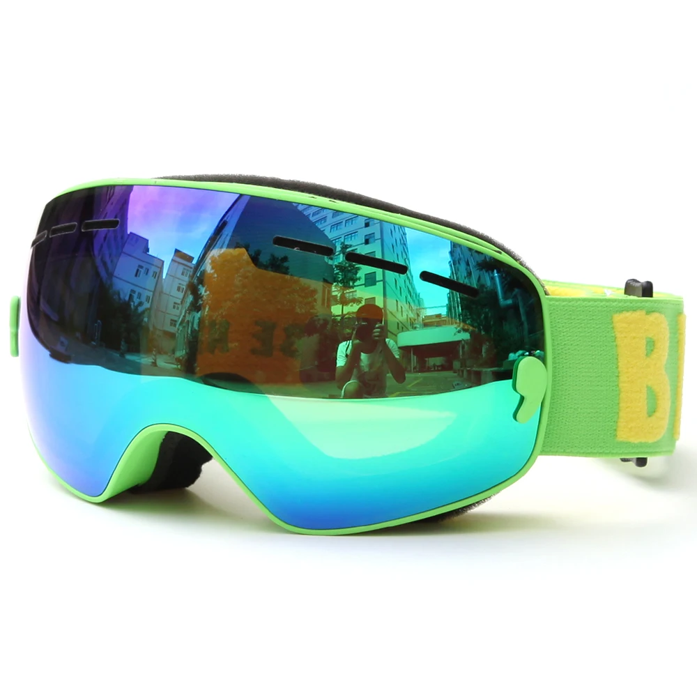 Детские лыжные очки UV400 Анти-туман двухслойная Лыжная маска очки сноуборд катание на коньках ветрозащитные солнцезащитные очки лыжные очки - Цвет: Color 5