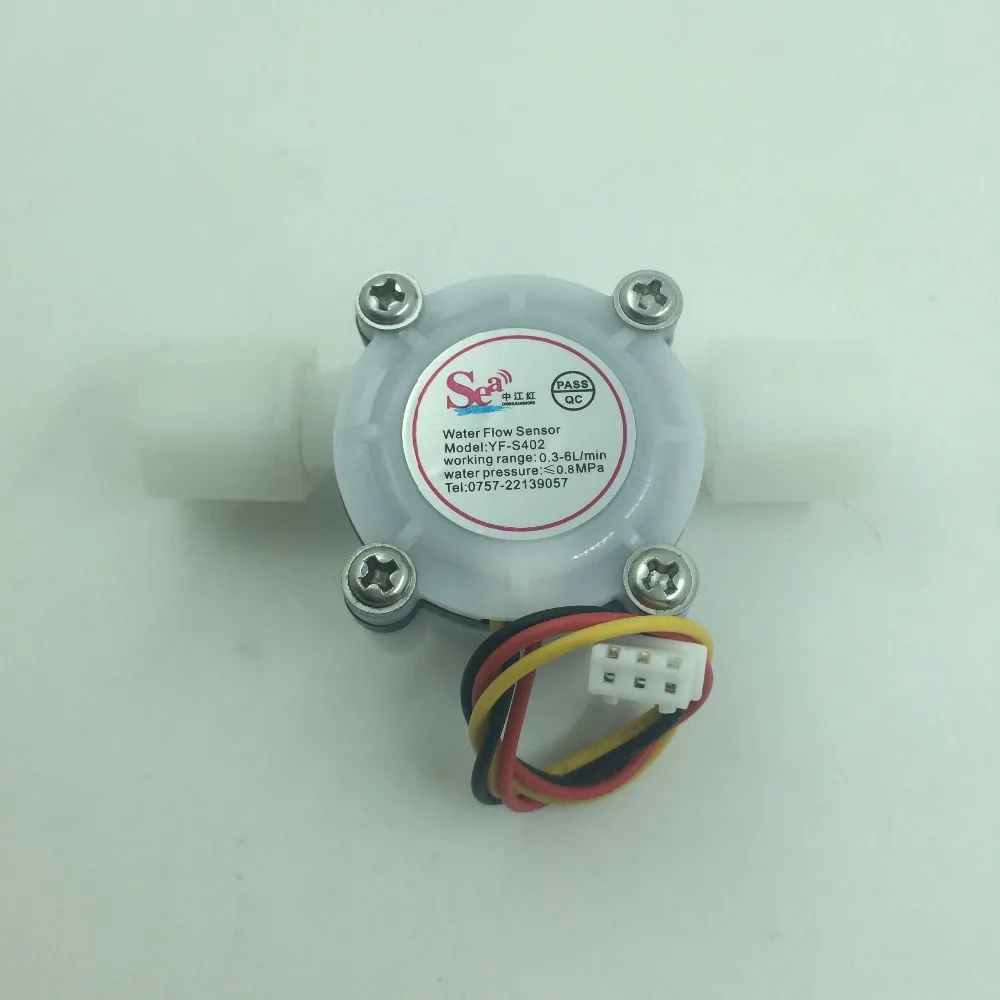 

2PCS Water Flow Sensor Switch Meter Counter Indicator Hall Flowmeter 0.3-6L/min G1/4 Drinking machine Electrolysis Smart toilet