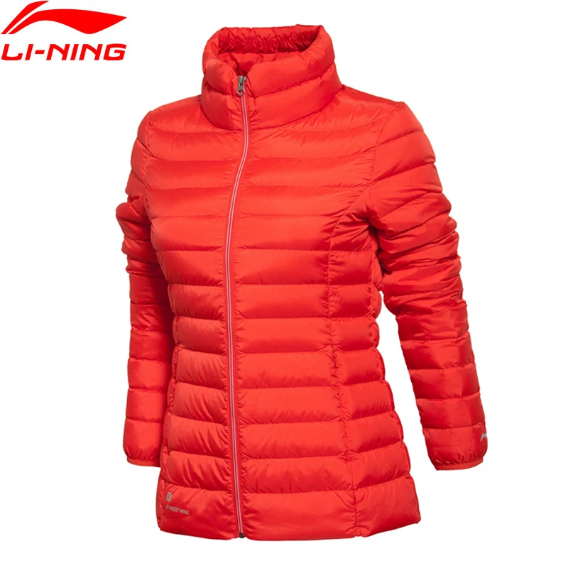Большая Распродажа Li Ning Для женщин пальто обучение короткий пуховик ATProof ветер