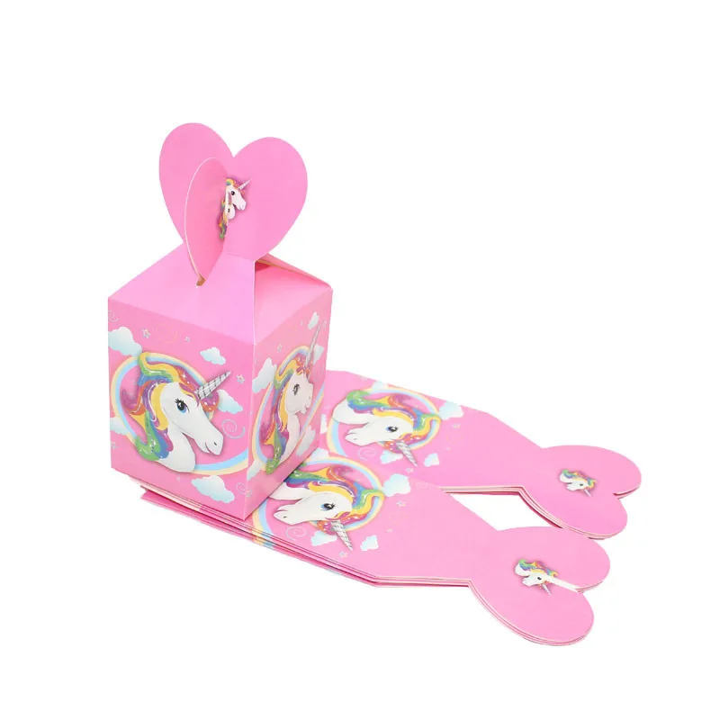 Розовый Единорог тематическая вечеринка на день рождения украшения детские одноразовые столовые приборы набор салфеток тарелка Подарочная сумка вечерние принадлежности детский душ