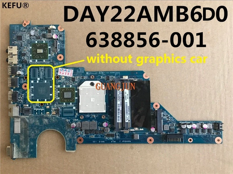 

KEFU Free shipping For HP G4 G6 G7 Laptop Motherboard 638856-001 DAOR22MB6D0 100% Tested