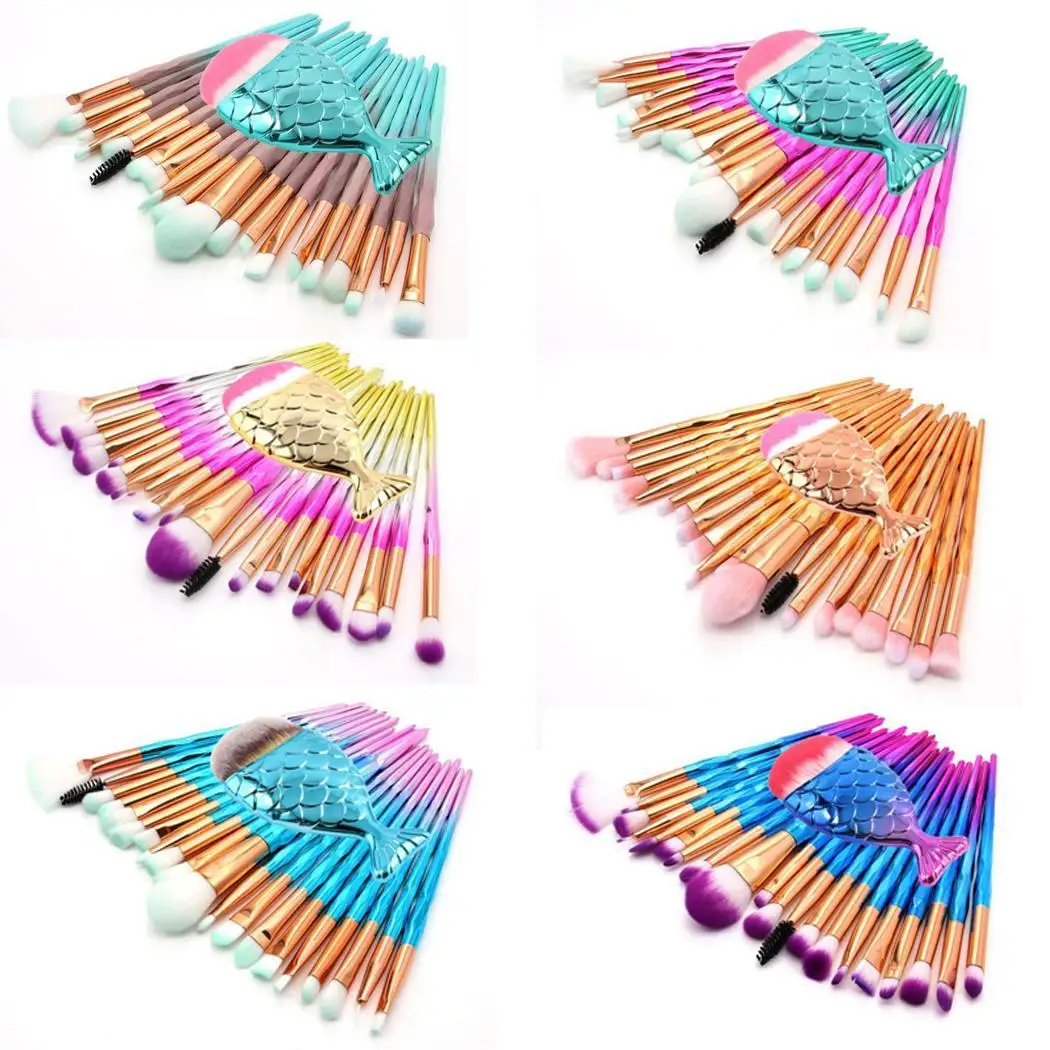 

20 pcs/set Makeup Brushes Set Professional Foundation Nylon Blush As picture Eye Face Lip Brush General