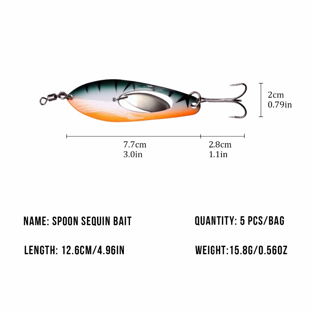 5 шт./компл. 15,8 г 77 мм рыболовные ложки металлическая приманка Leurre жесткие приманки с тройные Крючки Вертлюги Рыбалка Ложка приманка снасти для ловли окуня