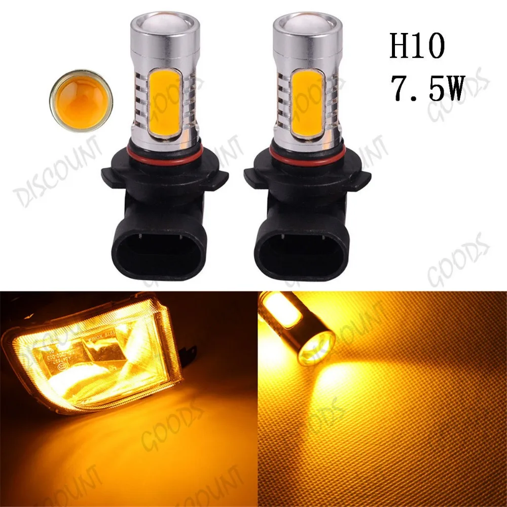 

CYAN SOIL BAY 2X Amber Yellow High Power 7.5W 5 COB Driving Fog Light H10 9145 LED Bulbs
