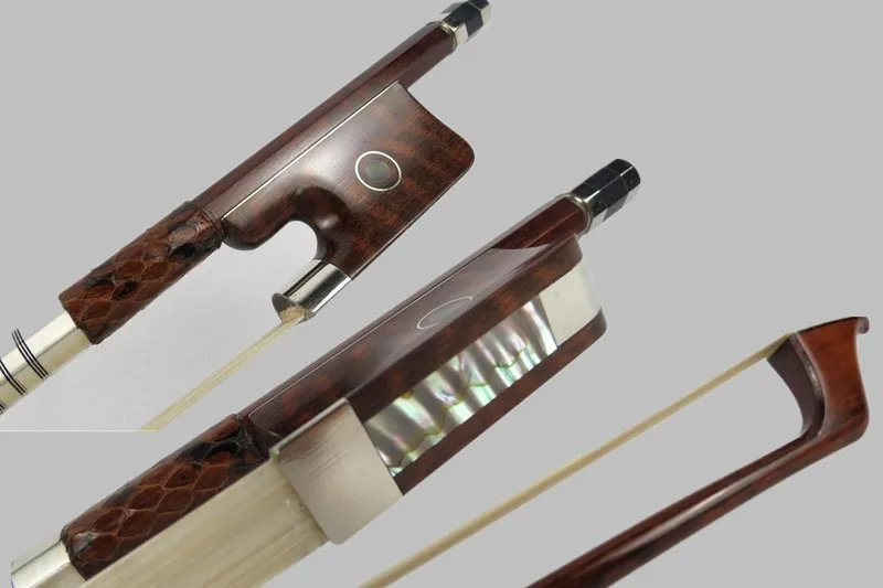 

3 PCs of Cello Bow with Snake wood frog 4/4 Quality Snake wood cello bow white bow hair