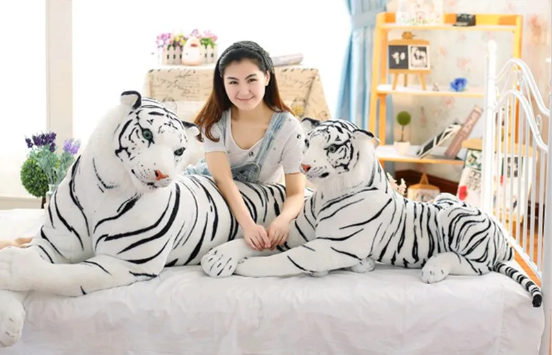 Dorimytrader Simulation Animal Tiger Plush Toy Large Stuffed Animals Realistic Tigers Toys for Children Gift Home Decoration 170cm (24)