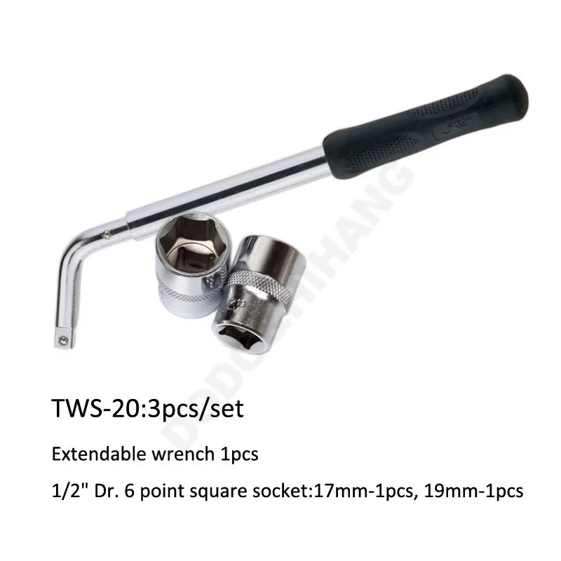 Telescopic Auto Wheel Removal Wrench Telescoping Power Wrench With 2 Sockets Hand Tools 17,19,21,23 MM For Car Repairman DAL019 (3)