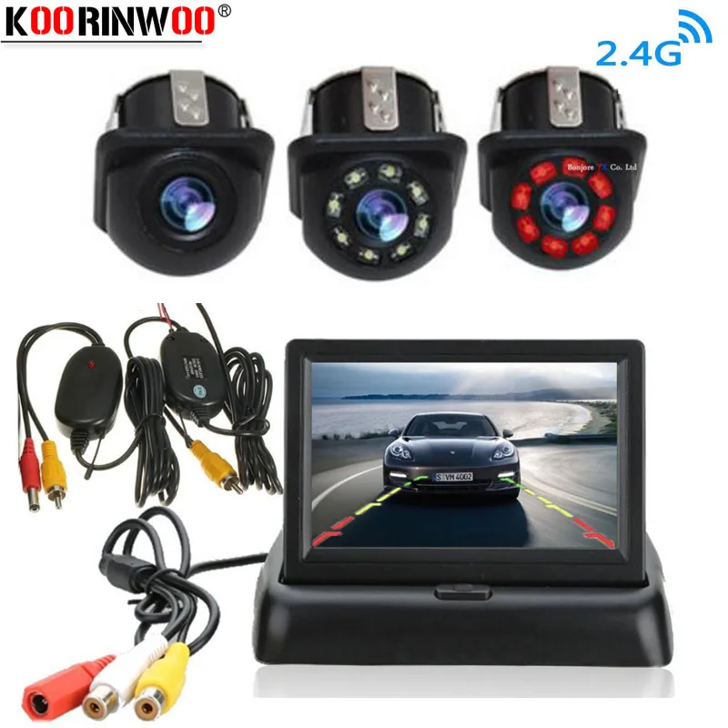 Система парковки автомобиля Koorinwoo цветной складной монитор 4 3 дюйма TFT LCD + CCD