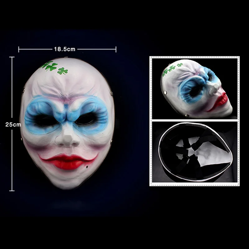 Payday 2 маска из полимера The Heist Wolf/Joker/Hoxton/Skull косплей Хэллоуин ужас клоун