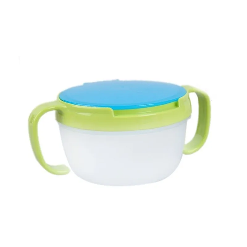 1pc Toddler Feeding Bowl Dinnerware Baby Snack Biscuits Food Keeper Children Kids Spill Proof Double Handle Cup Container Drink Kitchen Traveling Outdoor Dinnerware (5)