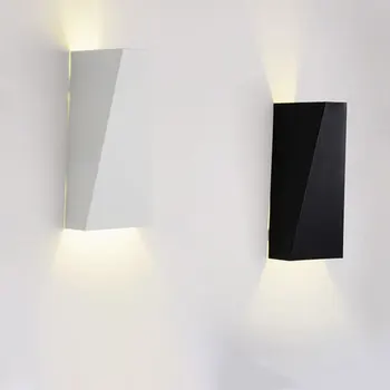 

10W Mordern Led Wall Light Dual-head Geometry Wall Lamp Sconce For Hall Living Room Corridor Light Bedroom Bedside Reading Lamp