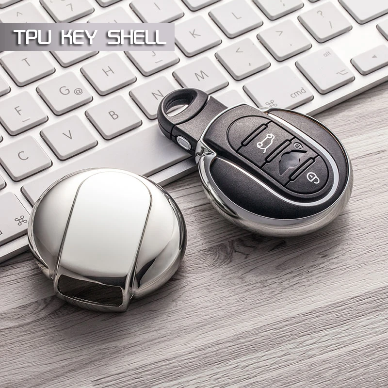 Silver Soft Protective key Case Shell Cover for BMW MINI COOPER F54 F55