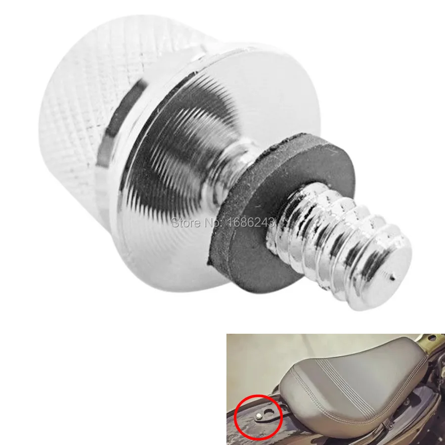 Buy 1x Chrome Billet Aluminum Knurled Rear Seat Bolt Screw for 96 15 Harley