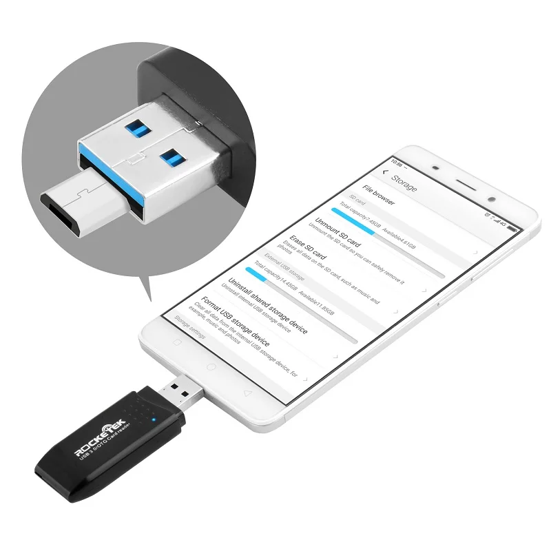 Rocketek USB к mirco USB OTG адаптер аксессуары с силиконовый чехол Разъем для samsung Xiaomi LG huawei Android телефон