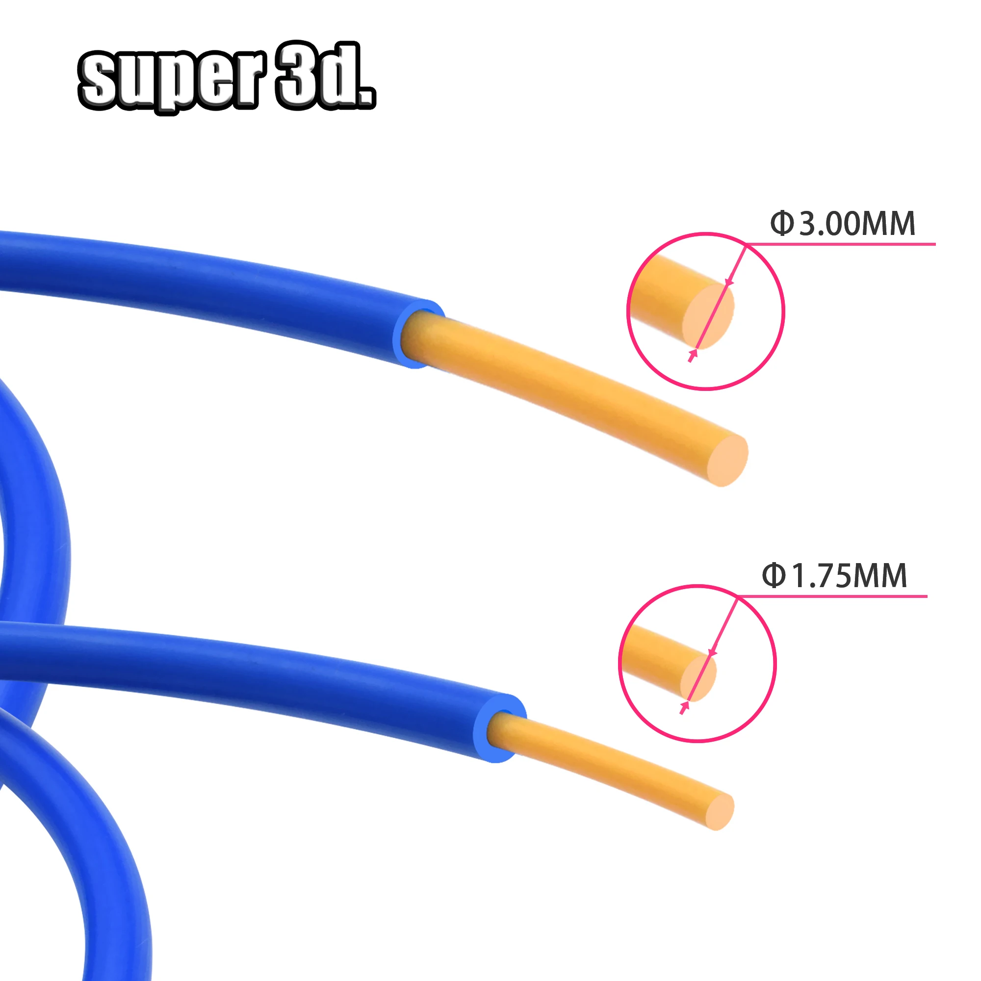 PTFE труба тефлонтл-Фидер hotend RepRap росток Боуден экструдер 1,75/3,0 мм нити ID1.9mmOD4mm Capricornus трубка