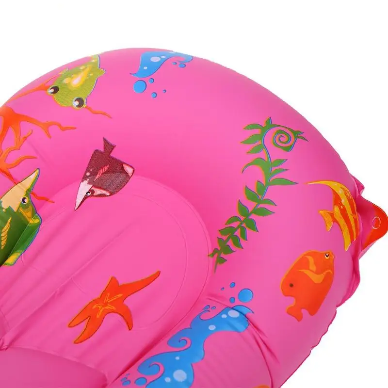 Inflatable Pool Floating Water Hammock Lounger Bed Chair Swimming Pool Bed about 66*30*10cm PVC leak-proof nozzle pink PVC