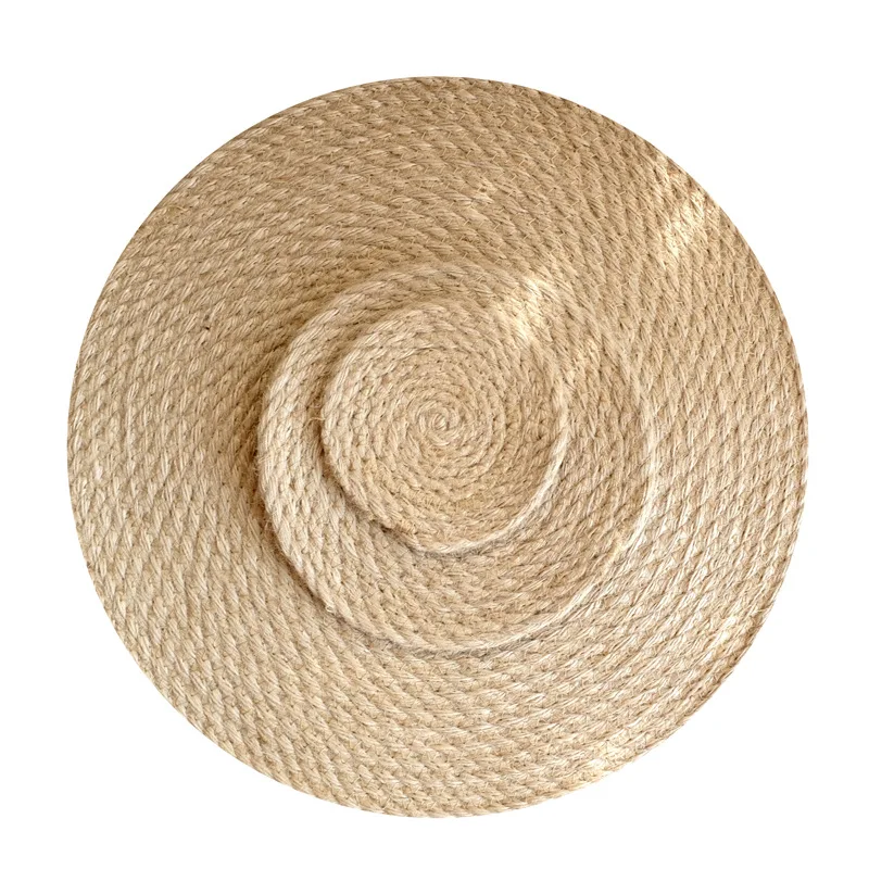 

Handmade Linen Weaving Anti-scalding Mat Tableware Dinnerware Pad Placemat Dish Teapot Bowl Pot Anti-hot Non-slip Tablemat