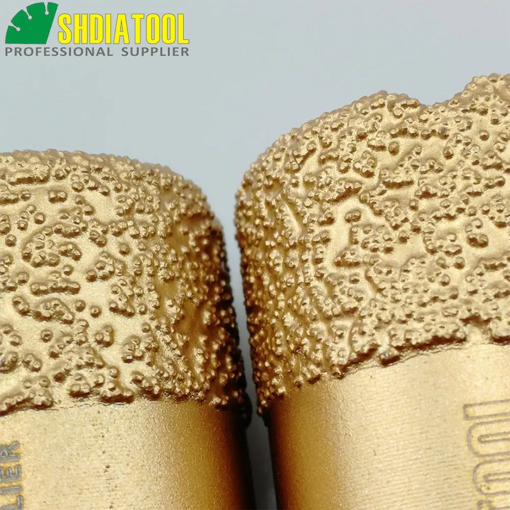 2pcs  30mm+35mm professional quality Vacuum brazed diamond core bits with M14 connection, drilling bits