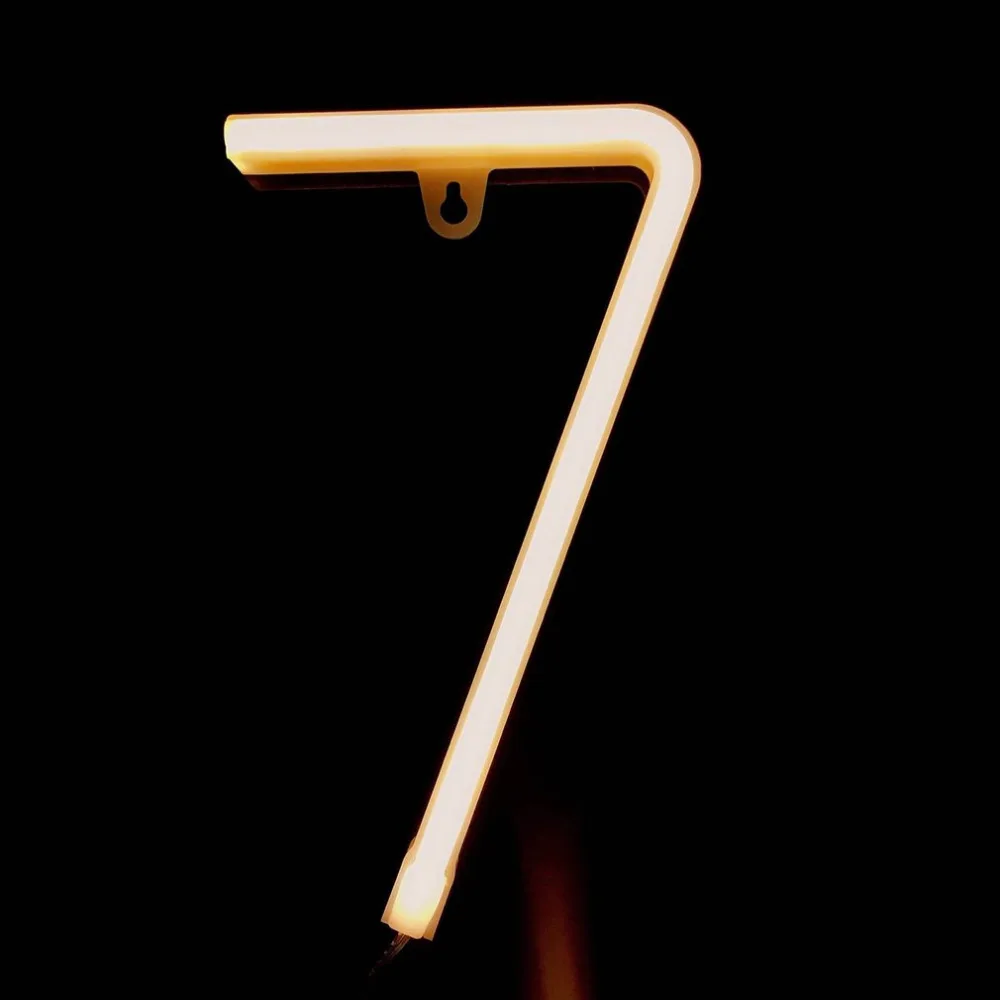 Высокое качество письмо номер неоновый свет Признаки огни висит шрифт освещения Слова DIY для помещений Свадебная вечеринка от A до Z от 0 до 9