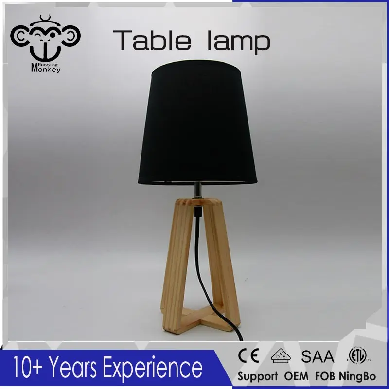 

2017 New Arrived 40CM Wooden Table lamp For Modern Style Natural color Free Shipping, For Bed room, High Quality Desk lighting
