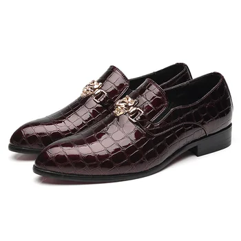 

2020 British Style Men Classic Oxfords Shoes Formal Business Leather Shoes for Men Wedding Pointed Toe Shoes Big Size Fashion