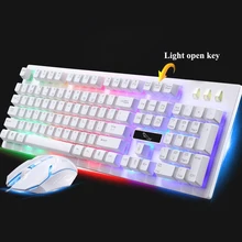 G20 Backlight LED Pro Gaming Keyboard USB Wired Powered Gamer Keyboard With 2000 DPI Mouse For Computer Game LOL Light Gaming