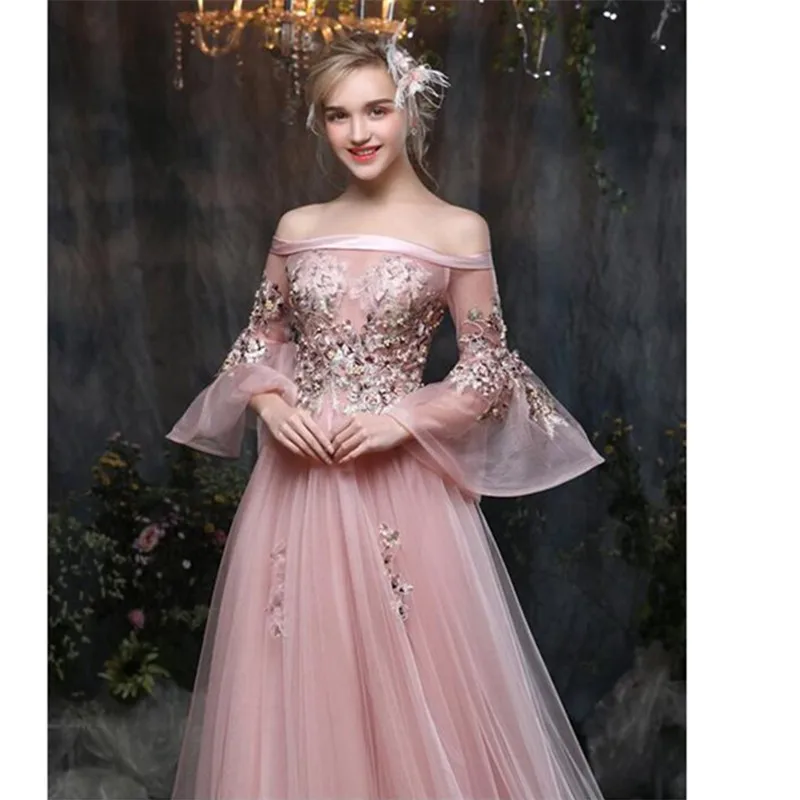 It's Yiiya/элегантные вечерние платья трапециевидной формы с розовыми цветами и цветочным принтом; вечерние платья длиной до пола; вечерние платья LX032