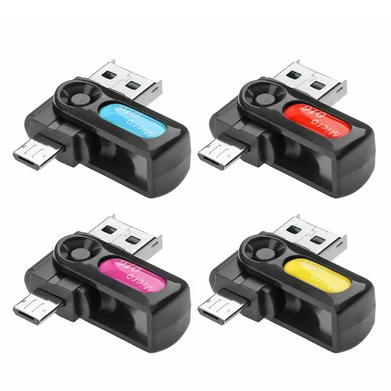 

ALLOYSEED Universal 2 in 1 USB OTG Card Reader Micro USB OTG TF SD Memory Card Reader OTG Adapter for Phone Laptop