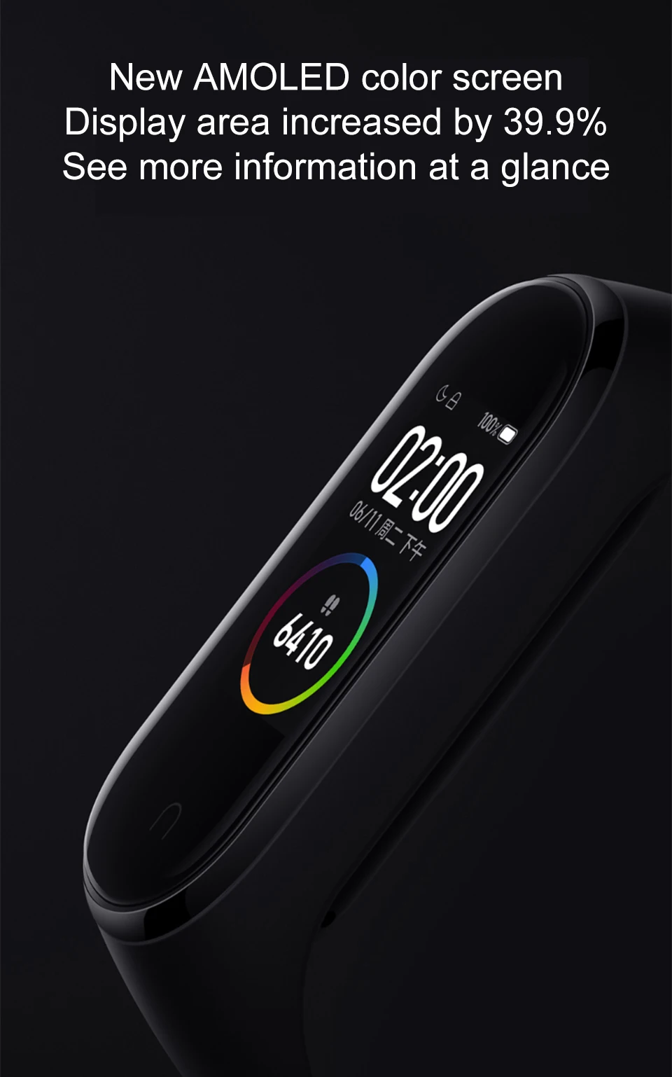 Xiaomi mi-браслет 4 Smart mi band 4 50M водонепроницаемый браслет с цветным экраном AMOLED 4 mi band 4