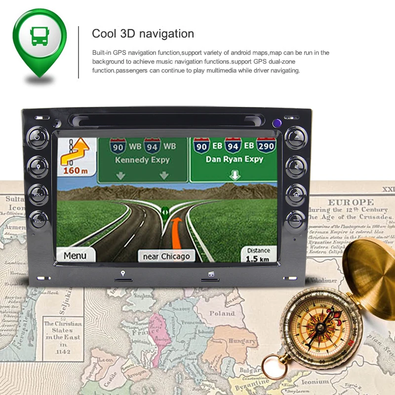 Discount 4G RAM Android 8.0 Car DVD CD Player for Renault Megane 2 2003-2010 multimedia Radio GPS Stereo GPS Navigation PC Head unit wifi 33