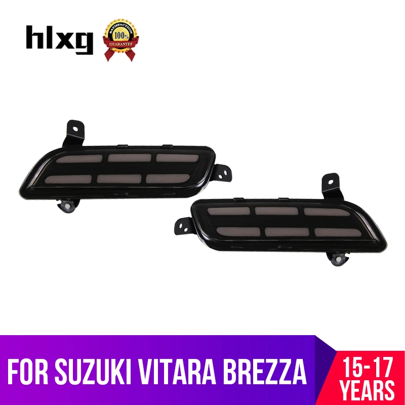 Hlxg для SUZUKI Vitara BREZZA 2015 2016 2017 светодиодный DRL дневные ходовые огни авто Стайлинг