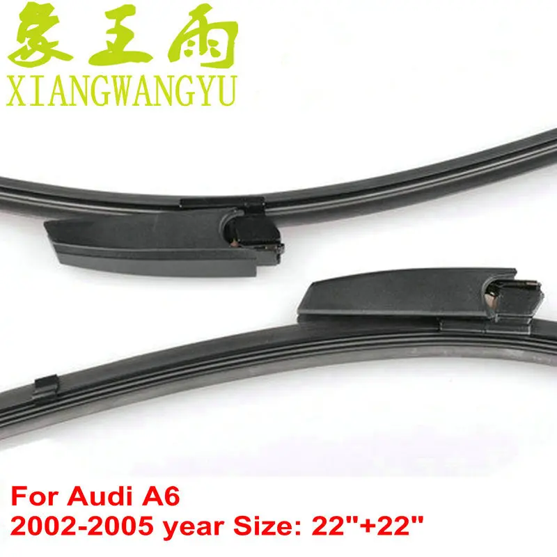 Car wiper blade for Audi A6 (2002 2005),22"+22" 2pcs Soft Rubber