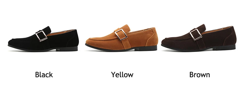 Mens Casual Shoe Business Mens Shoes Formal Leather Black Slip-on Men Loafers Dress Shoes Breathable PU Suede Driving Shoe Brand (2)