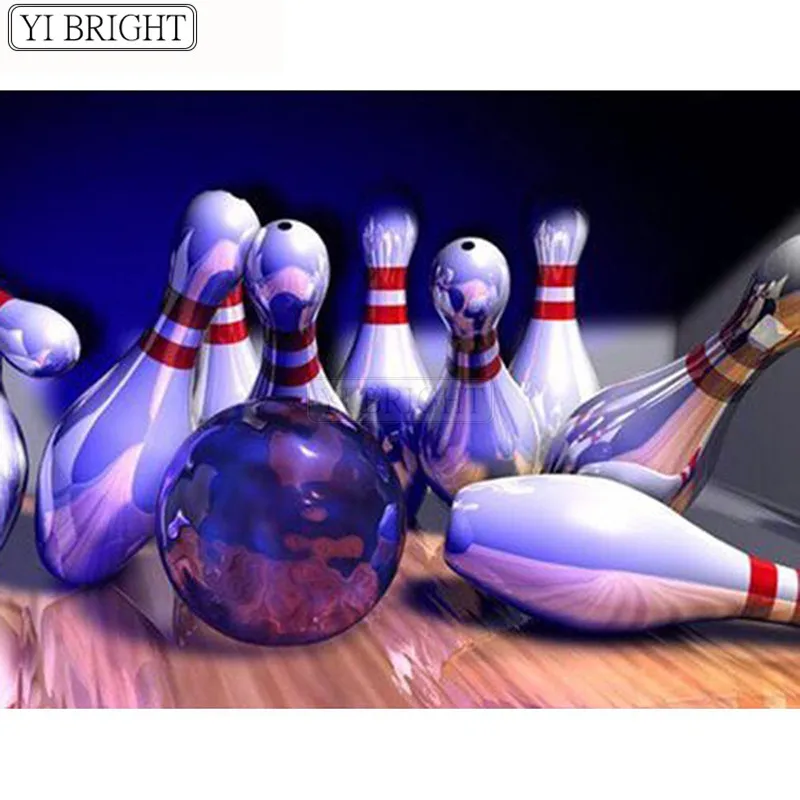 

Diamond Embroidery Bowling 5d Diy Diamond Painting Mosaic River Full Square Rhinestones Handmade Gifts LK1