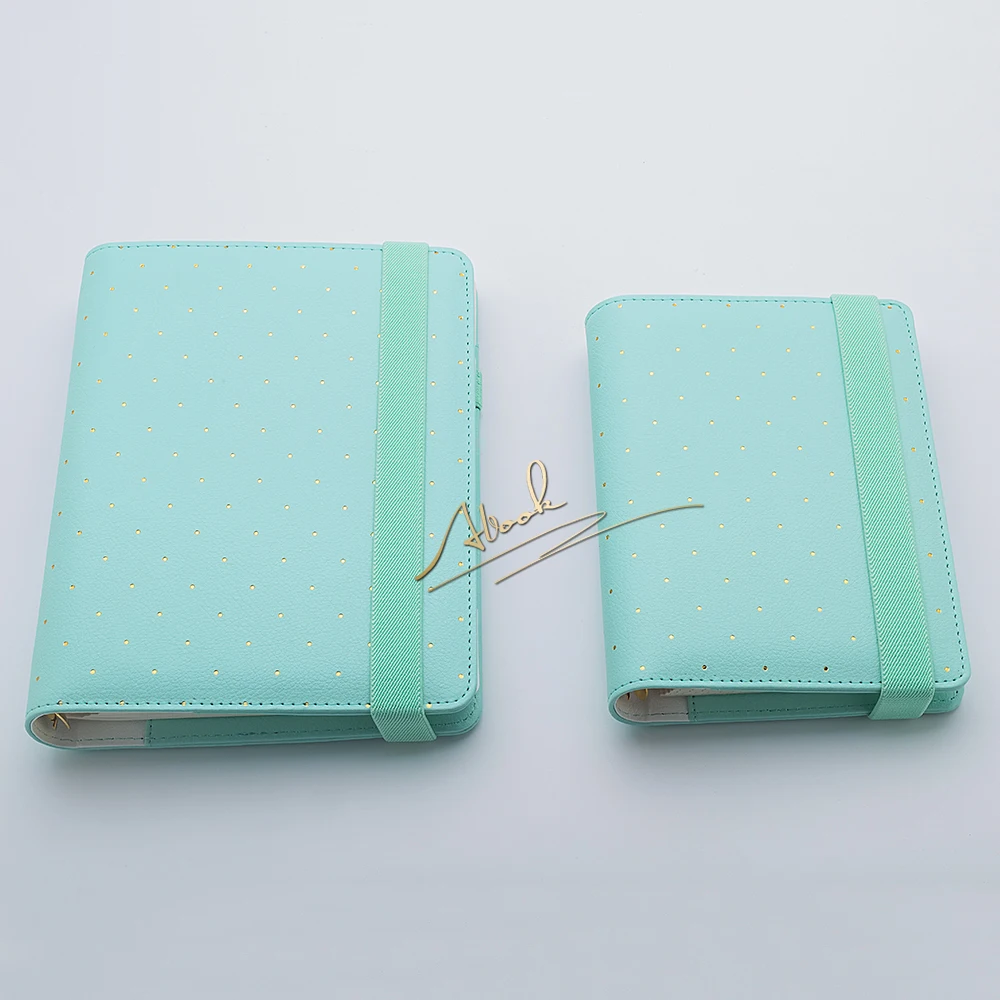 Free shipping A6 notebook planner agenda diary kawaii DIY stationery Mint gold office supplies
