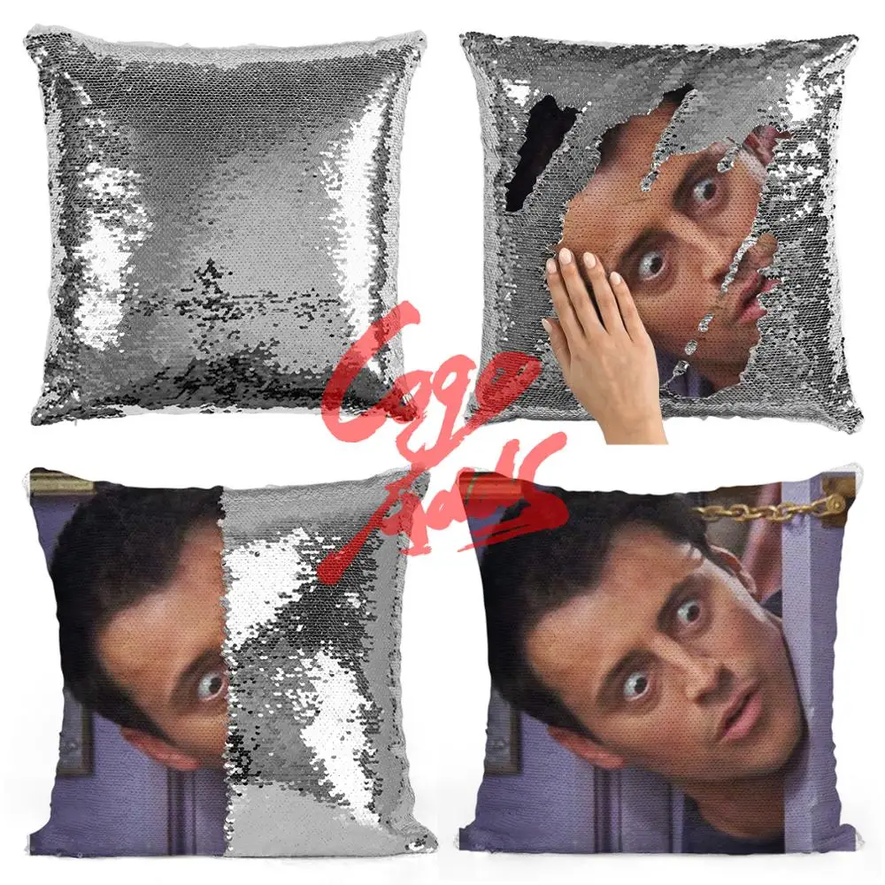 Friends Tv Show Sequin Pillows Joey Tribbiani Quote Home Decor