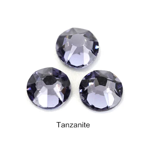 2088 лучшее качество Кристалл стекло не горячей фиксации Стразы дизайн ногтей Стразы Блеск Стразы с 16 гранями B3412 - Цвет: Tanzanite