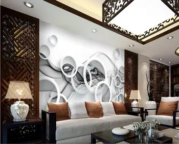 

custom 3d photo wallpaper Fantasy smoke circle dynamic lines photo wallpaper for walls Home Decoration