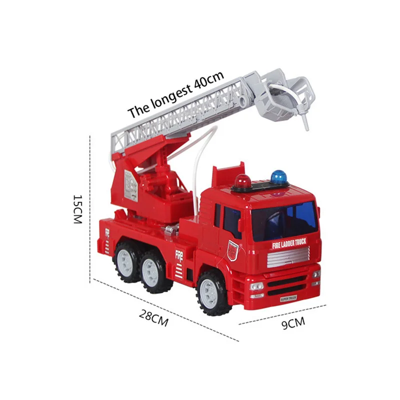 Брызг воды игрушка грузовик Firetruck высокая моделирования с пожарным огнем