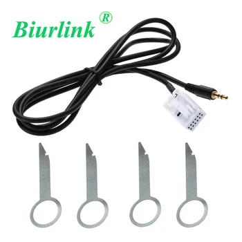 

Biurlink Car Male 3.5mm MP3 Phone Audio Input AUX Cable for Volkswagen Skoda Radio Headunit 12Pin CD Changer Socket