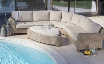 

luxury classic home furniture 5 Seater rattan corner Sofa Set