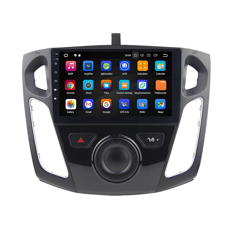 Clearance Eunavi 9 inch Android 8.0 Car dvd Video GPS Player For Ford focus 2012 +wifi+4G+BT+Radio+RDS+PX5+4G+32G Octa Core TDA7851 1