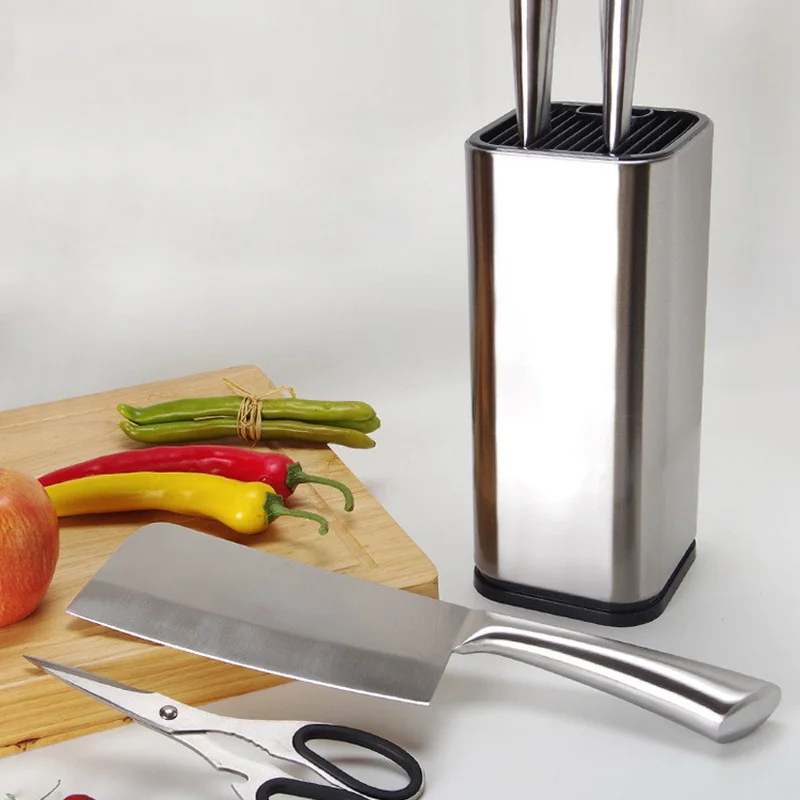 Creative Stainless Steel Knife Stand Kitchen Holder for Knives Large Capacity Multifunctional Tool | Дом и сад