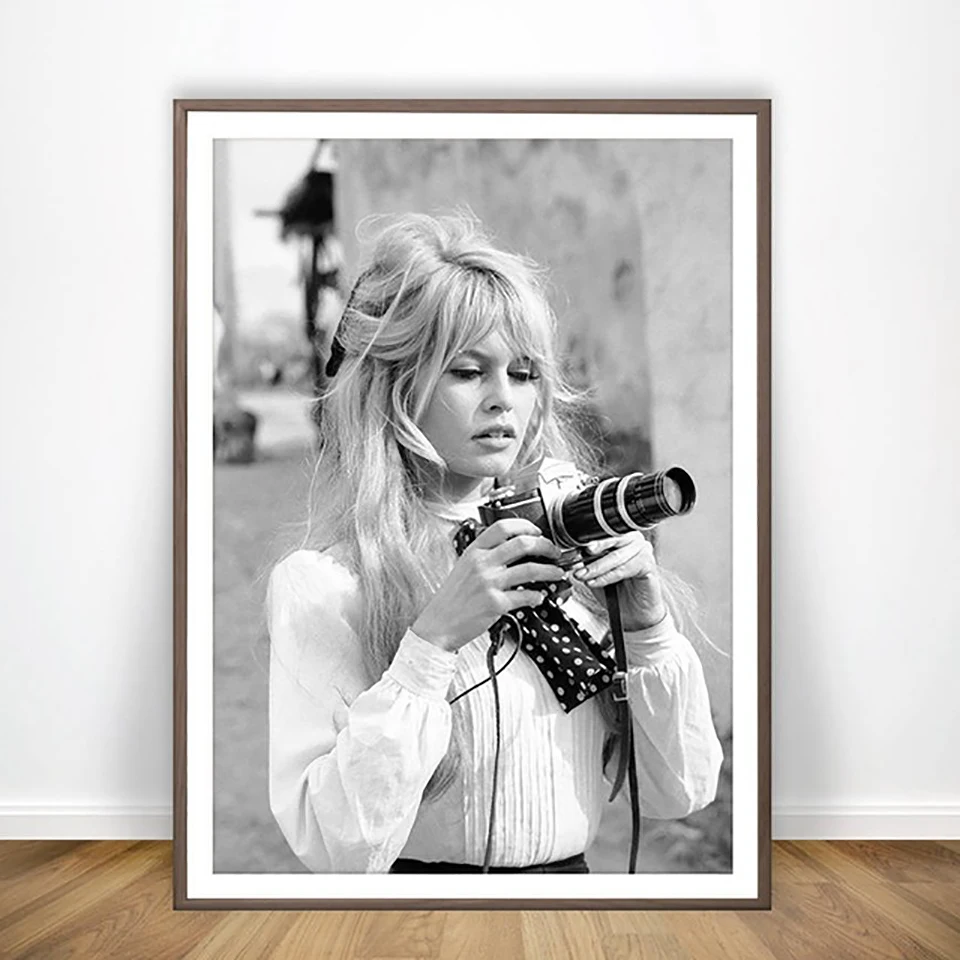 Brigitte-Bardot-French-Fashion-Poster-Canvas-Art-Prints-Black-and-White-Model-Photo-Vintage-Picture-Art.jpg_640x640