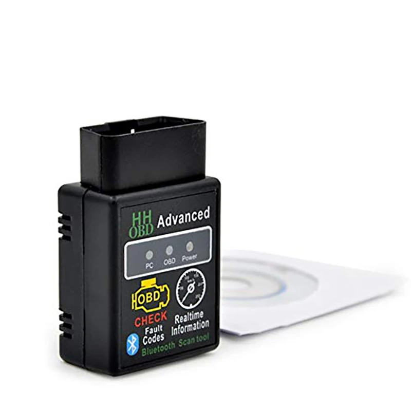 Мини ELM327 V2.1 Bluetooth HH OBD Advanced OBDII OBD2 ELM 327 Автомобильный диагностический сканер, считыватель кодов, инструмент для сканирования, синий, горячая распродажа