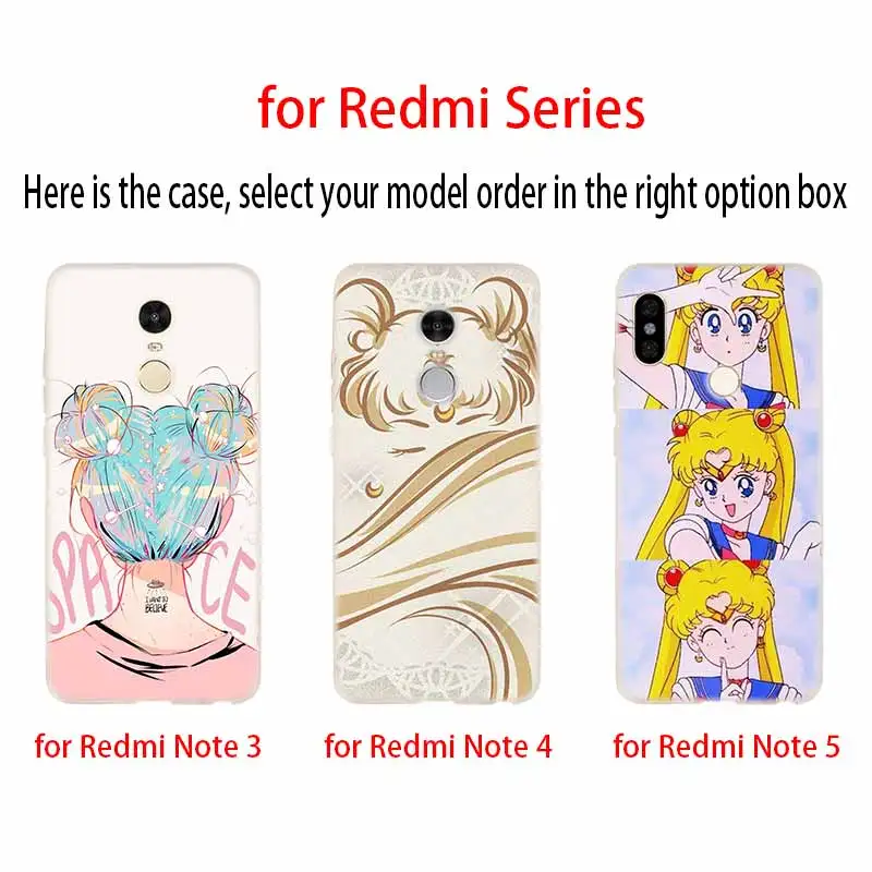 Прозрачный силиконовый чехол с аниме Сейлор Мун Луна кот для Xiaomi Redmi 9A 8A 7A 6A 9AT Note 9 8